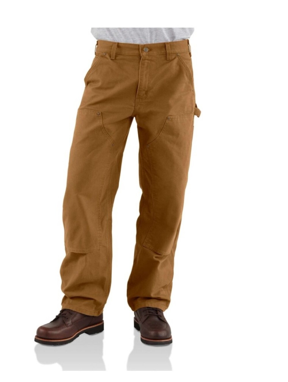 Carhartt Brown Loose-Fit Cargo Work Pants Lined Size 34 W 34 Inseam